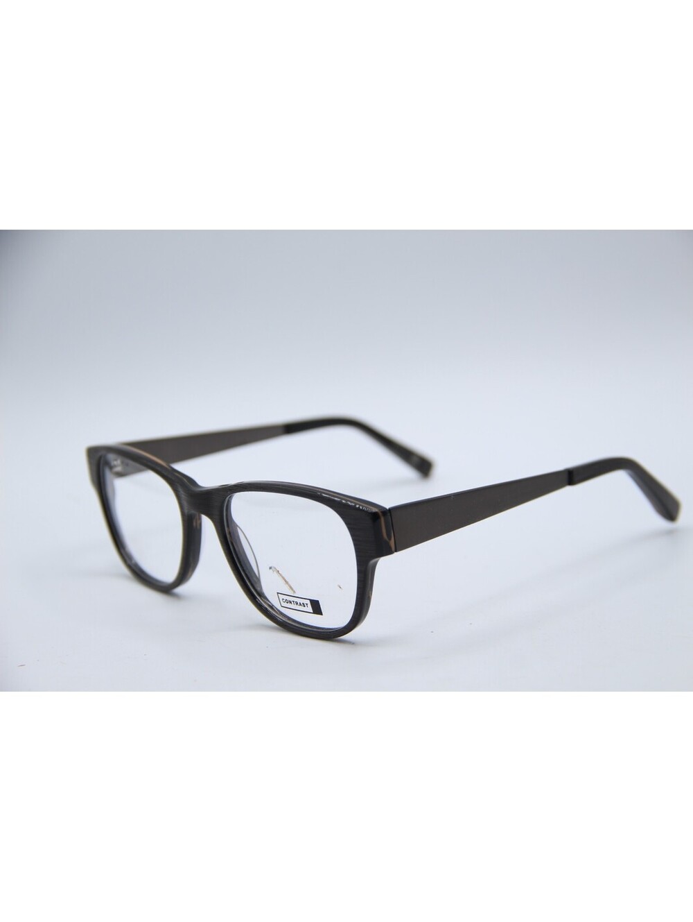 Contrast Gable Mat Wood Gray Authentic Eyeglasses 50-18-140